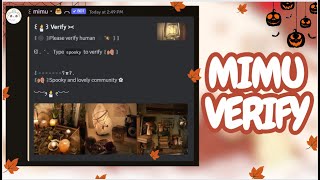 ˚ ༘♡ CUTE MIMU VERIFICATION CODE WORD  WITH LAYOUT AND DECOR  DISCORD TUTORIAL 2023 [upl. by Ophelia]