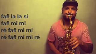 Yummy  Tutorial Sax Alto Cover Gabriel Boelter [upl. by Elyod]