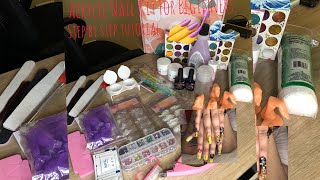 Unboxing amp Using COOSERRY Acrylic Nail Kit From Amazon💅✨  Beginner Friendly 👯‍♀️💅 [upl. by Beutler539]