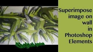 Learn Photoshop Elements  Adding or Superimposing a picture on a building or wall [upl. by Essilrahc]