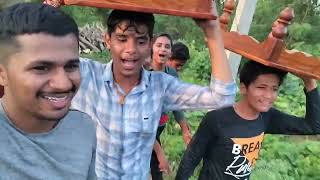 First vlog with गांव का कृष्ण विसर्जन ।  masti  drama  entertainment  Desi tadka [upl. by Arba]