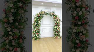 Colorful Rose Greenery Floral Row Arrangement Decor Wedding Arch Frame wedding flowers decoration [upl. by Stryker]