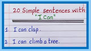 quotI Canquot Sentences  in English  Simple Sentences with quotI Canquot  20 sentences [upl. by Adiana]