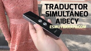 Review del traductor simultáneo Aibecy para 34 idiomas en tiempo real [upl. by Adlez914]