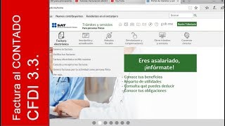 Tutorial Facturación electrónica CFDI 33 Operaciones a contado Operaciones a una sola exhibición [upl. by Trace584]