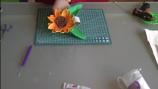 Tutorial  Girasole in gomma eva senza fustelle [upl. by Gelman902]