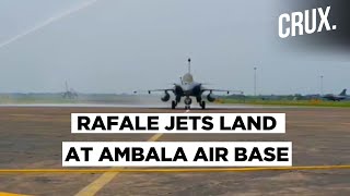 Rafales One Of The Best Fighter Jets Cross 7000 Km To Land At Ambala Air Base [upl. by Narmi248]