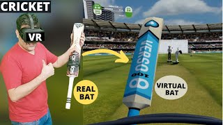 Cricket in VR with REAL BAT  Best VR Cricket Experience on Oculus Quest 2 and Rift [upl. by Alyat]