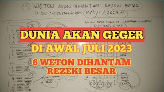 6 weton ini akan dihantam REZEKI besar diawal bulan Juli tahun 2023 RAMALAN PRIMBON JAWA [upl. by Doran]