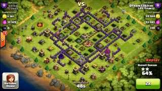 Clash of Clans  TH9 vs TH10 using the Gowipe Attack Strategy [upl. by Eux]