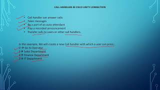 Lec  6  Cisco Unity Connection Call Handlers  Everything in detail [upl. by Ahab]