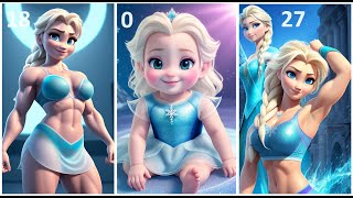 Gym Princess Elsa vs Jasmine Aging TimeLapse [upl. by Cheshire]