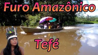 Navegando no furo que liga o lago do Mirini ao rio Solimões Município de Tefé estado do Amazonas [upl. by Eizus]