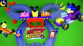 Mickey and the Roadster Racers Toys Mickey Ears Raceway Race Track Donald Daisy Duck Minnie Car Toys [upl. by Ahseela693]