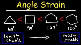 Stability of Cycloalkanes  Angle Strain [upl. by Arjun]