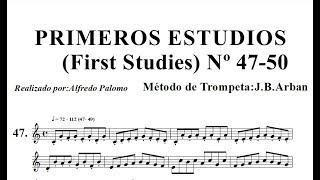 Primeros Estudios de Trompeta First Studies Lección Nº 47484950 Método Arban ´s [upl. by Revart]