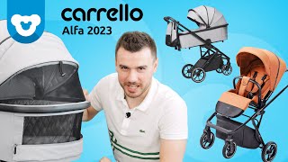 Carrello Alfa 2023  wózek 2w1 spacerówka Najlepszy wózek Carrello [upl. by Aniratak393]