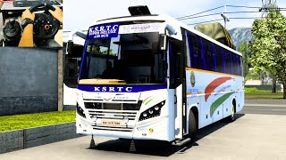 KSRTC Superfast Bus Driving On Ghat Road  AIR SUSPENSION  STEERING WHEEL GAMEPLAY [upl. by Pryor637]