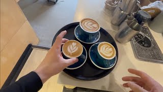 12 hours of relaxing cafe workflow  Barista working at 8 different cafes… [upl. by Anikehs]