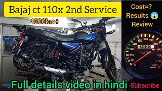 Bajaj ct110x BS6 2nd Service CostReviewMailageAfter 4500 km [upl. by Rubetta721]