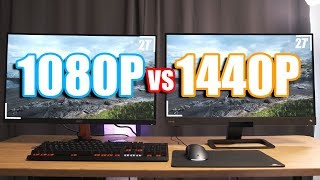 Is Full HD enough at 27inch 1080P vs 1440P 27inch gaming monitors [upl. by Thom]