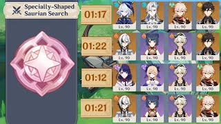 SpeciallyShaped Saurian Search Event  All 4 Platinum Max Score [upl. by Raquela662]