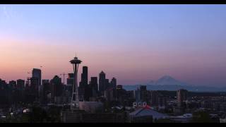 Time lapse of sunrise over Seattle from Kerry Park HD 4K resolution [upl. by Nadaba619]