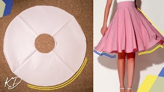 HOW TO MAKE FULL CIRCLE SKIRT PATTERN  KIM DAVE [upl. by Arutek]