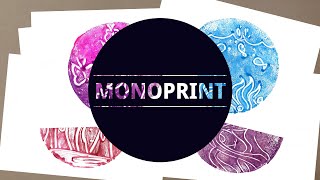 Printmaking How to make a Monoprint I Easy print tutorial for kids step by step [upl. by Wein]