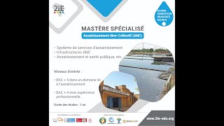 MASTERE SPECIALISE ASSAINISSEMENTNONCOLLECTIF ANC à 2iE [upl. by Cence]