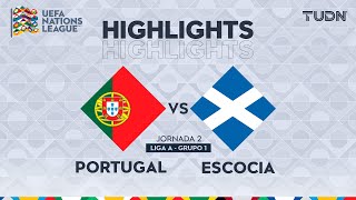 HIGHLIGHTS  Portugal vs Escocia  UEFA Nations League 2024  TUDN [upl. by Arrais]