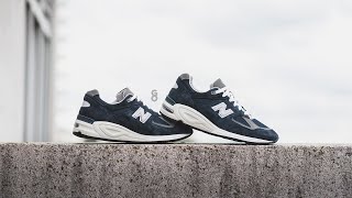 New Balance 990 V2 quotNavyquot M990NV2 Review amp OnFeet [upl. by Danny896]