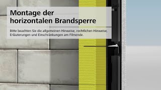 Vorgehängte hinterlüftete Fassade StoVentec R  Montage der horizontalen Brandsperre [upl. by Eiahpets]