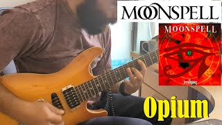 Moonspell  Opium Guitar Cover ESP Subs [upl. by Kcid348]