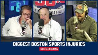 Mazzs Tiers Biggest injuries in recent Boston sports history [upl. by Ahsya]