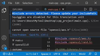 How to Fix Include Path Error in CC Files using Visual Studio Code [upl. by Darelle]