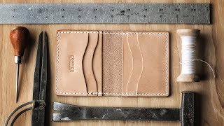 Making a Leather Card Wallet [upl. by Mylor451]