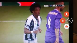 Cuadrado red card Ramos dive  UCL champions league final [upl. by Ybhsa670]