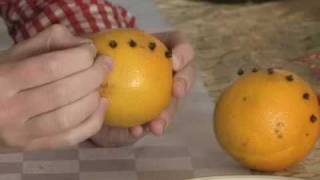 Holiday TV  Episode 6  Make Oranges with cloves for Christmas decorations [upl. by Zebedee211]