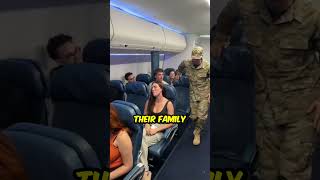 Military Husband Surprise On Airplane deepseafly shorts [upl. by Early]