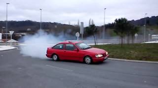 Fast Ford Sierra 16 Roundabout Full Drift Performance [upl. by Platon]