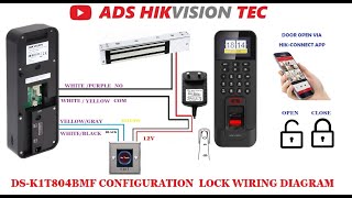 DS K1T804 BMF Configuration lock wiring diagram add to hikconnect open door remotely [upl. by Chelsea]