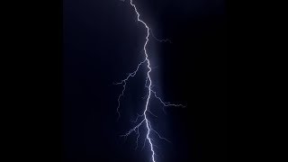 Lightning Thunder Strike Sound Effect On Black Background Screen [upl. by Hardden]