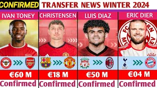 ALL CONFIRMED AND RUMOURS WINTER TRANSFER NEWSDONE DEALS✔CHRISTENSEN TO MAN UTDTONEY TO ARSENAL [upl. by Freda]