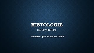 S1 Histologie  le tissu épithéliale les épithéliums [upl. by Ateekahs]