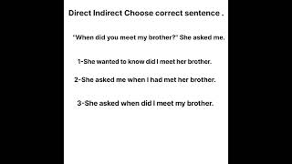 Direct Indirect sentence for competition exam [upl. by Myer]