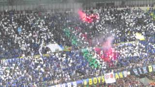 Milan  Inter 4514 Tifo Curva Nord Inter nel derby di Milano [upl. by Seditsira105]