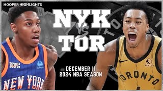 New York Knicks vs Toronto Raptors Full Game Highlights  Dec 11  2024 NBA Season [upl. by Adnwahsal]