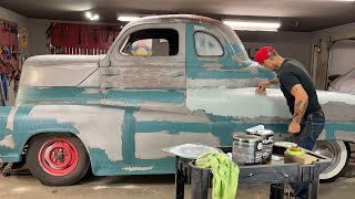 BODY WORK HOW TO APPLY AUTO BODY FILLER FOR SHOW CAR FINISH [upl. by Atiuqcaj301]