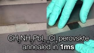 Annealing a CH3NH3PbI3 perovskite solar cell in 1ms using photonic curing [upl. by Floris]